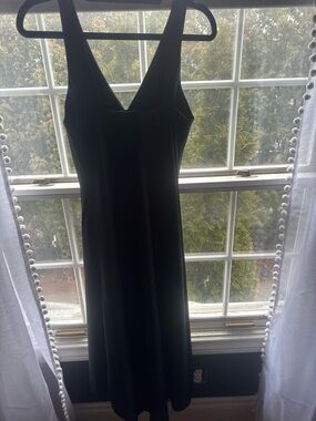 All Saints Classic Black V-Neck Women's Dress